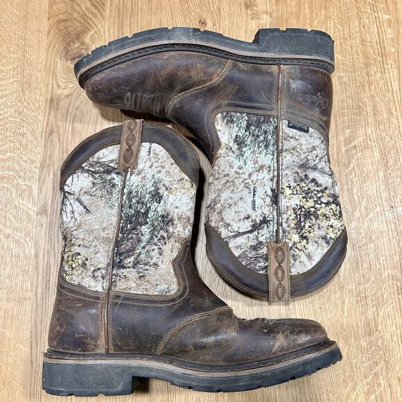 Cabela’s Cowboy Work Boots Camo Hunting Men’s Size 9 - Picture 2 of 6